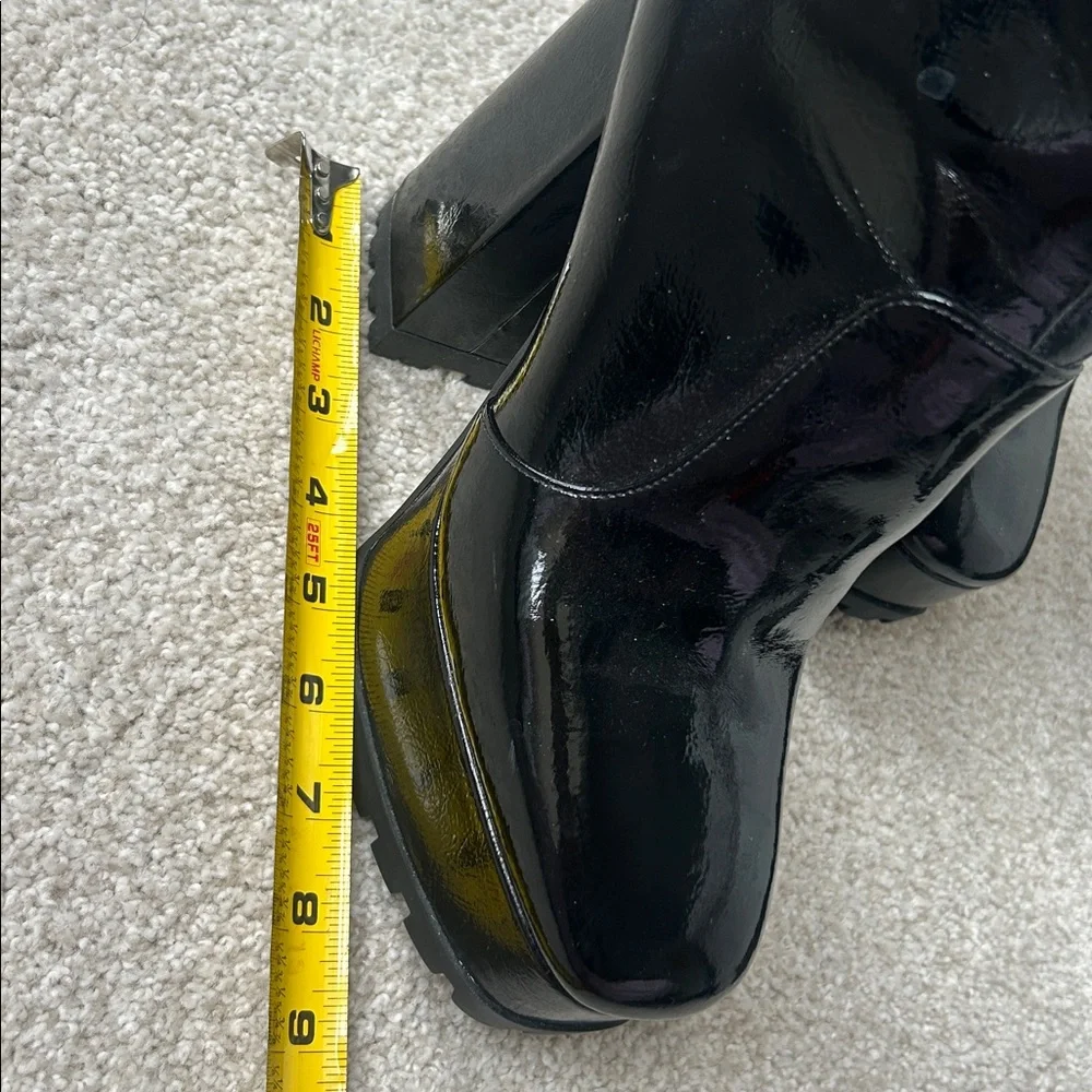New Michael Kors Enya Platform faux patent leather boots